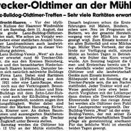 1984: Trecker-Oldtimer an der Mühle