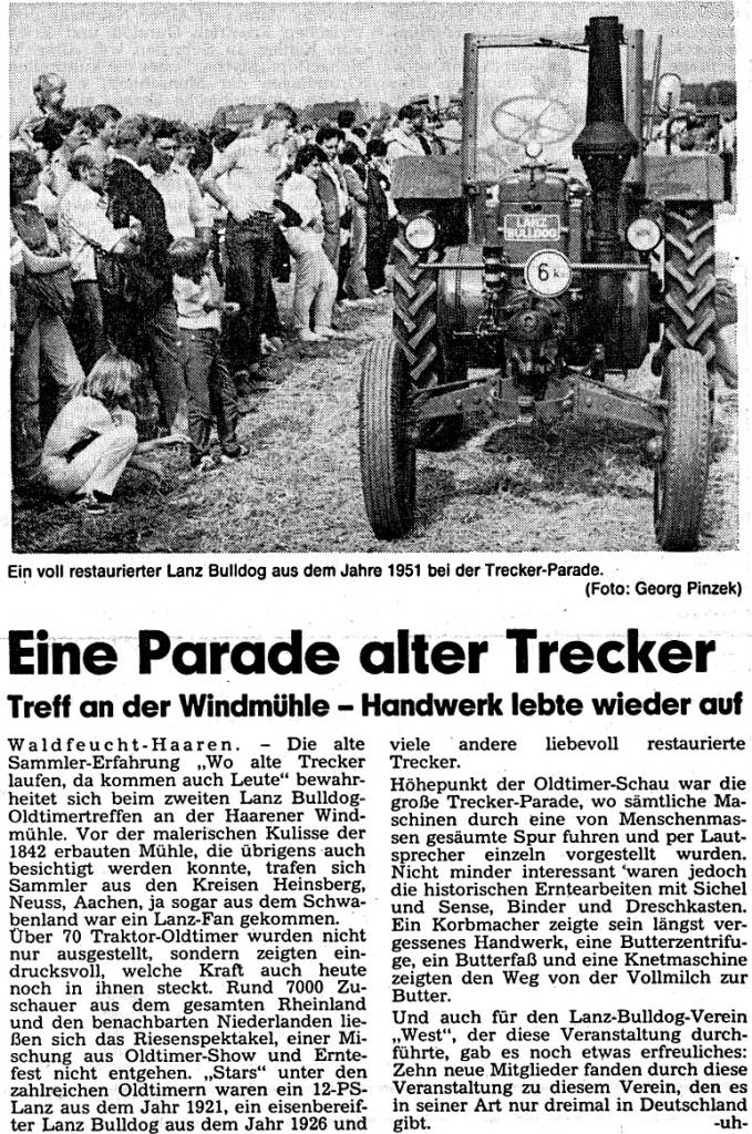 1984: Eine Parade alter Trecker