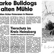 1984: Bärenstarke Bulldogs vor der alten Mühle