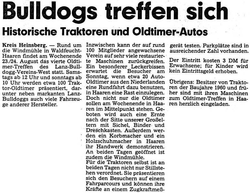 1986: Bulldogs Treffen sich
