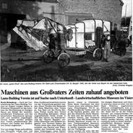 1990: Maschinen aus Großvaters Zeiten zuhauf angeboten"