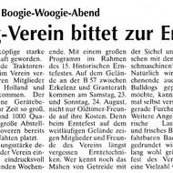 1997: Lanz-Bulldog-Verein bittet zur Ernte-Show