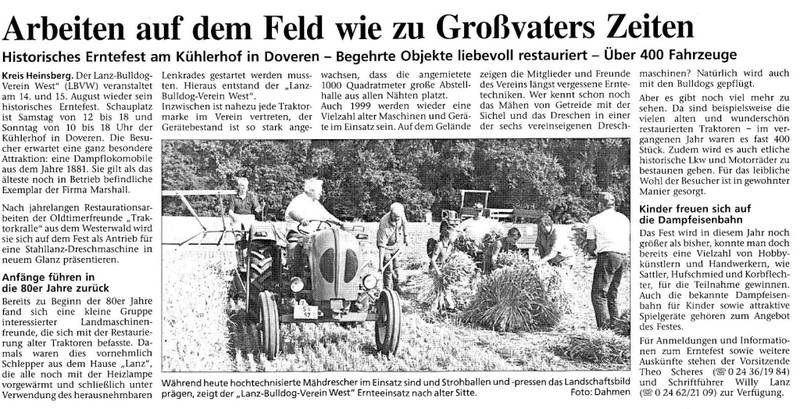 1999: Arbeiten auf dem Feld wie zu Großvaters Zeiten